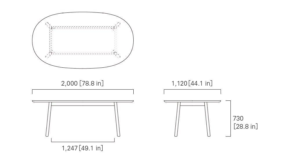 TABLE 200 (oval)