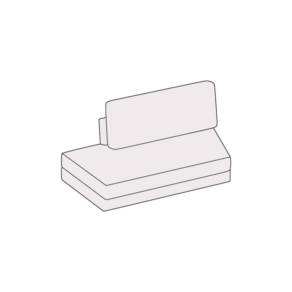 ARMLESS ANGLED SOFA Right