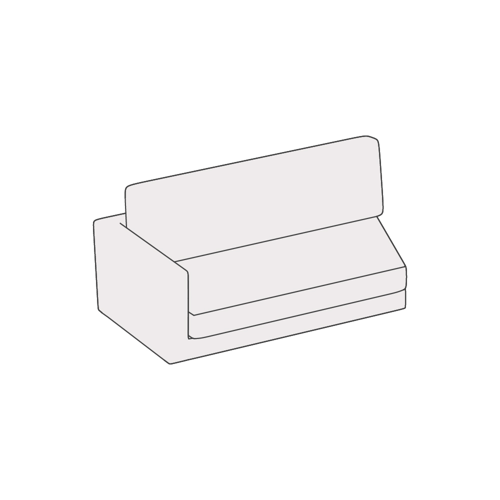 ONE ARM ANGLED SOFA Right