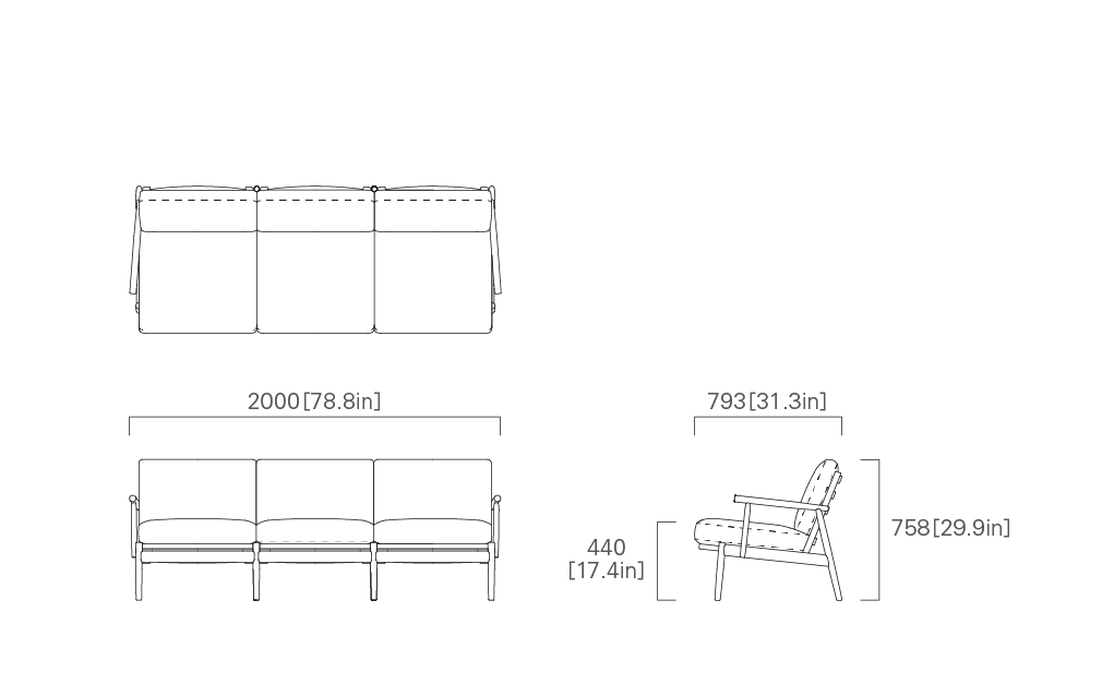 THREE SEATER SOFA