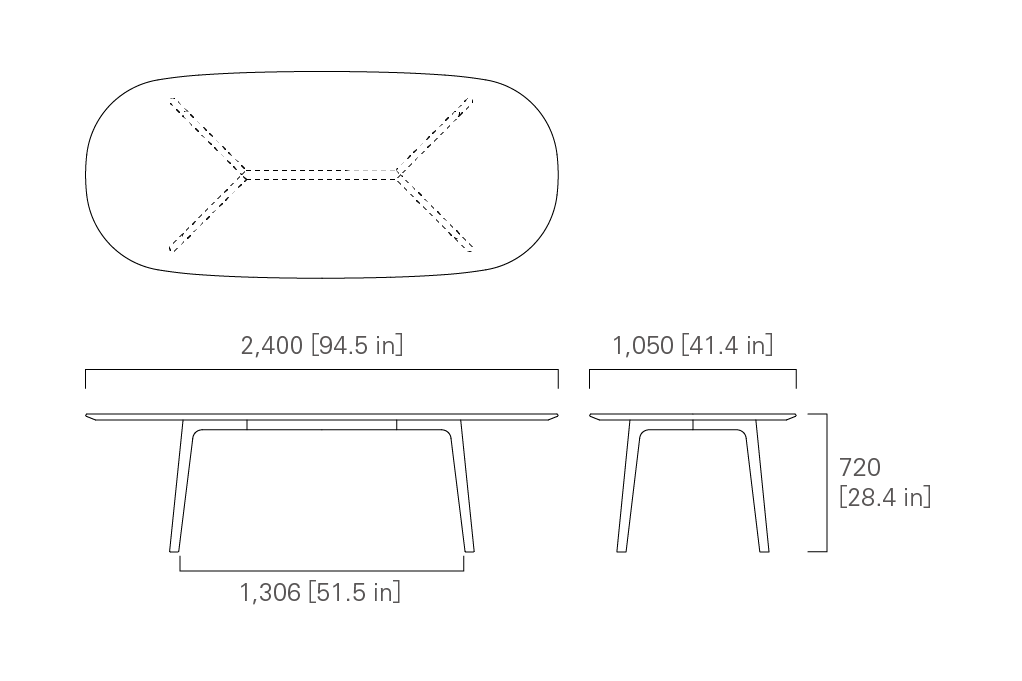 TABLE 240 (oval)